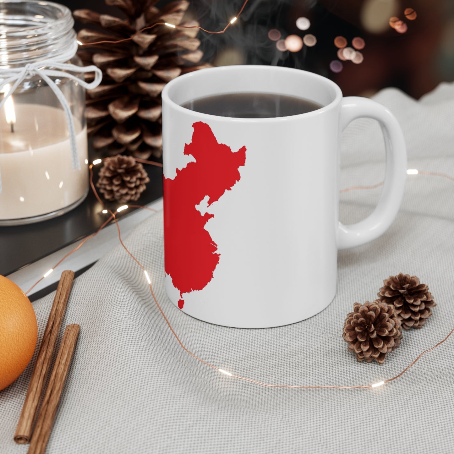Mug 11oz -- china flag and map