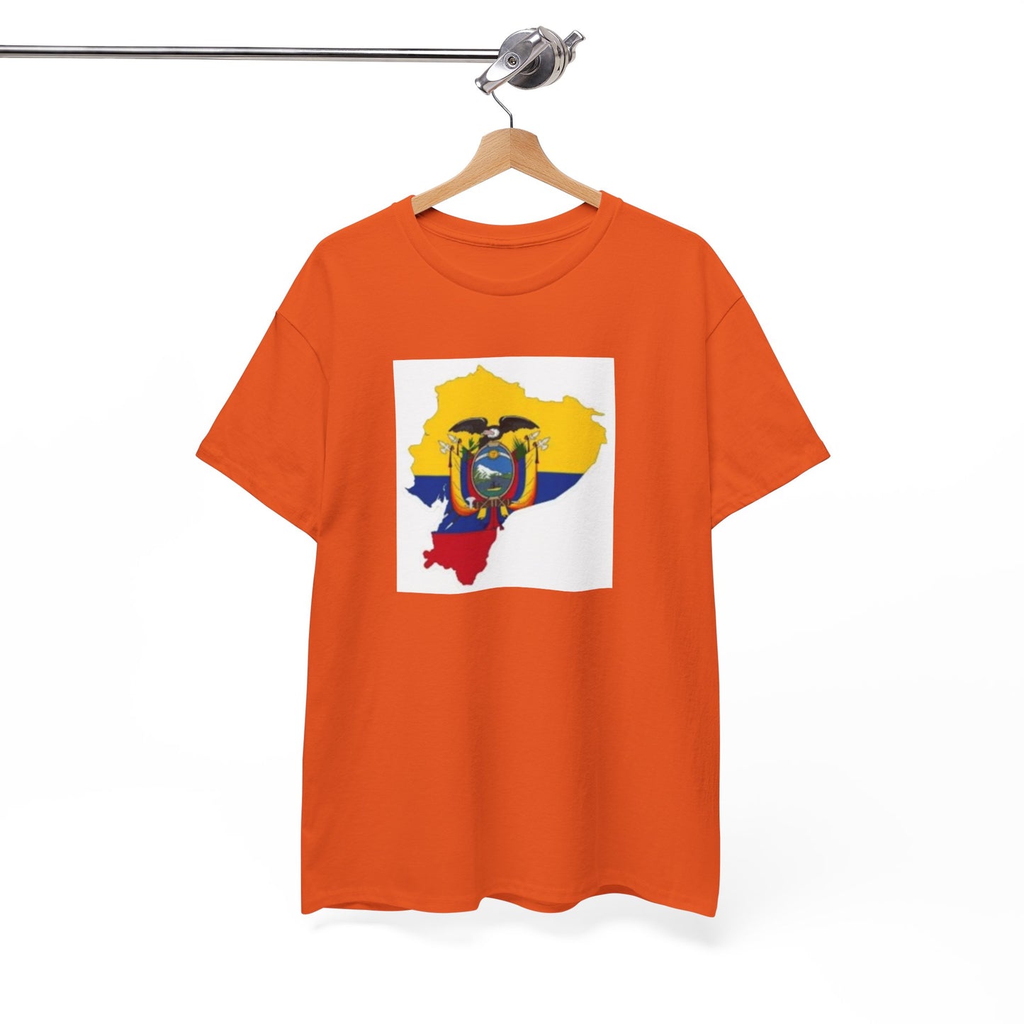 Unisex Heavy Cotton Tee -- Ecuador flag and map