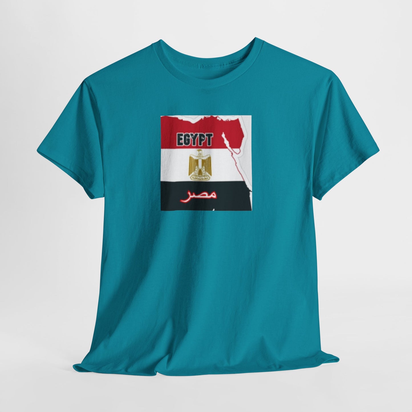 Unisex Heavy Cotton Tee -- Egypt flag and map