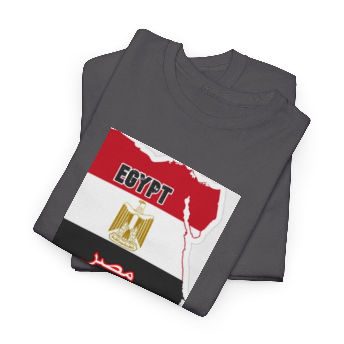 Unisex Heavy Cotton Tee -- Egypt flag and map