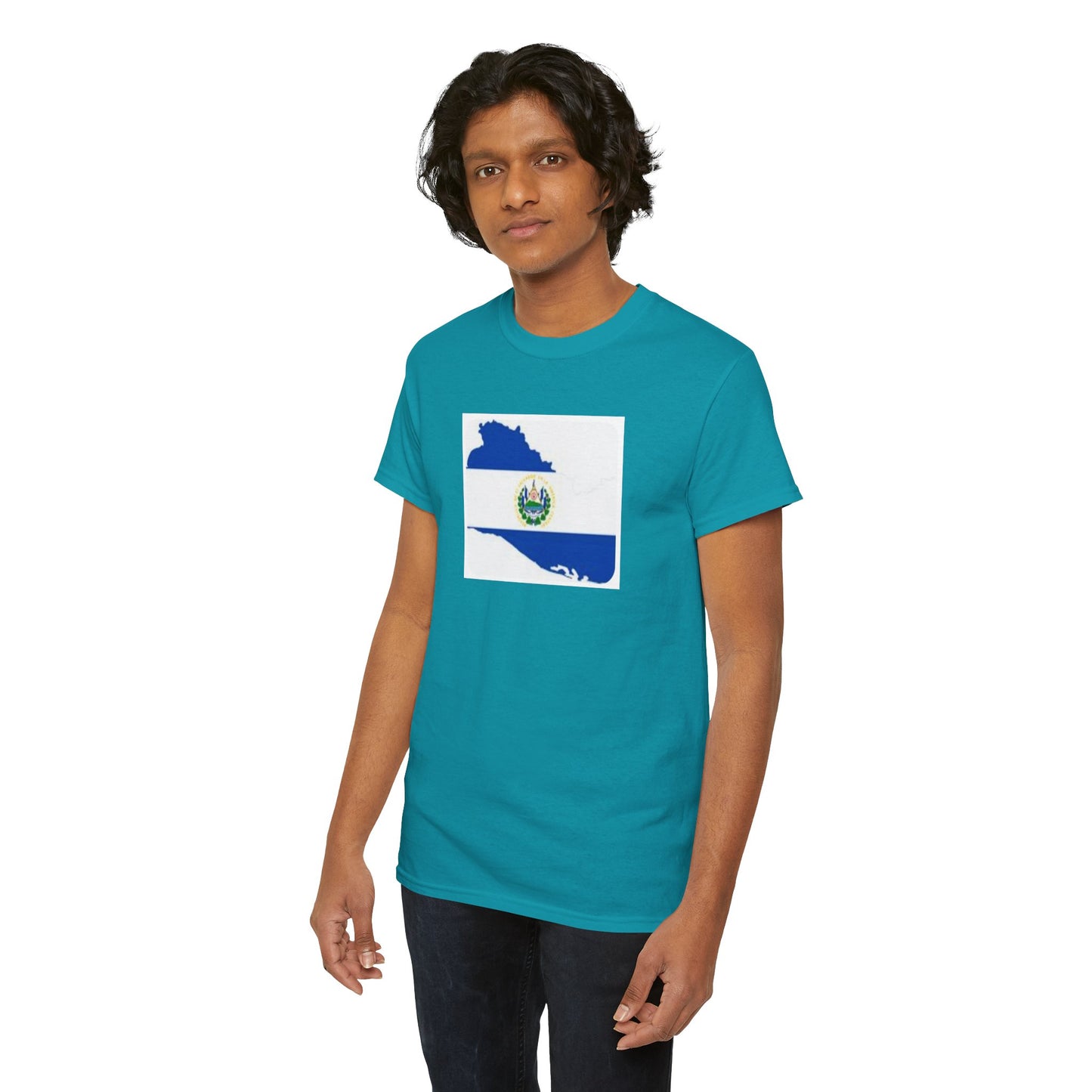Unisex Heavy Cotton Tee -- el Salvador flag and map