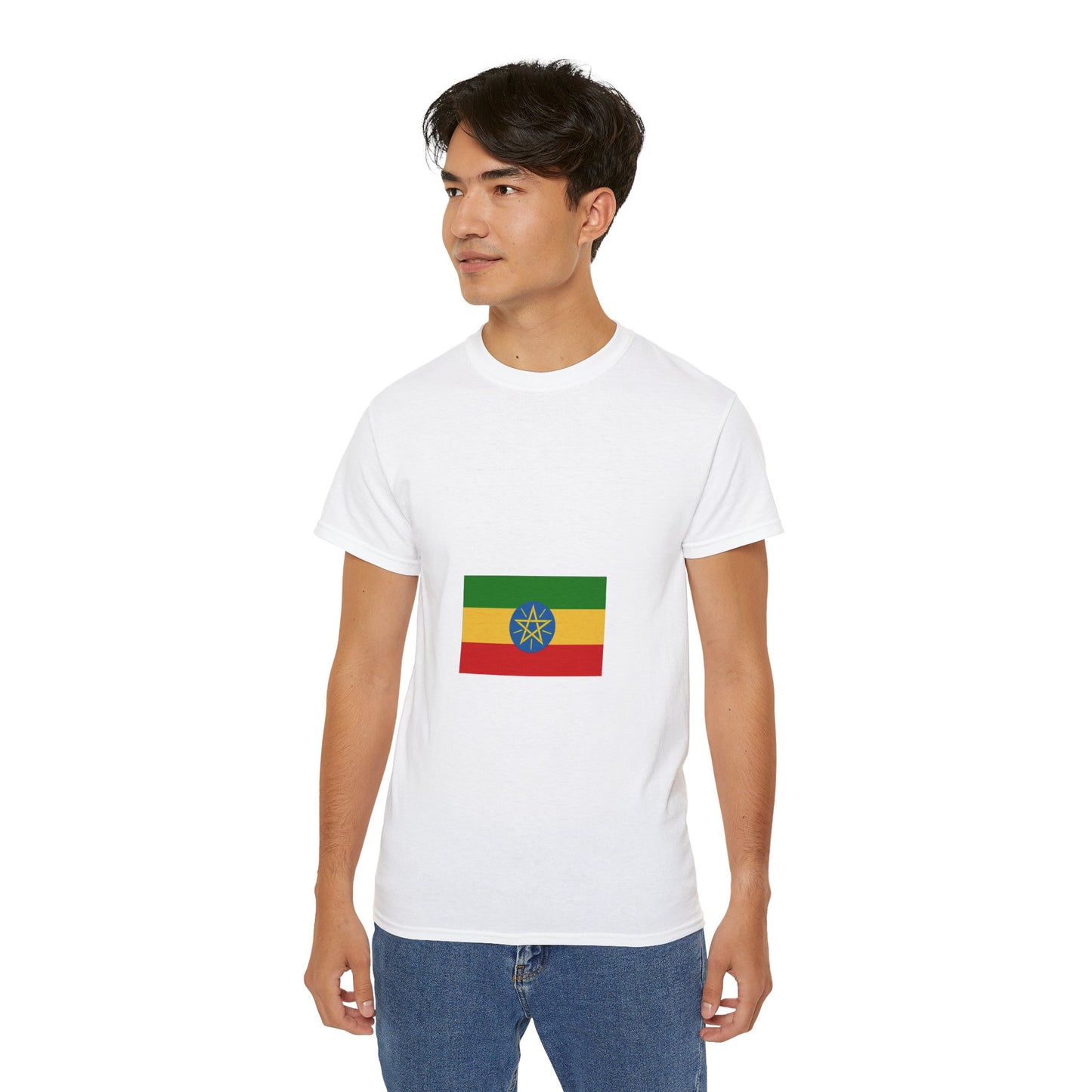 Unisex Ultra Cotton Tee -- Ethiopian Federal Flag Tshirt