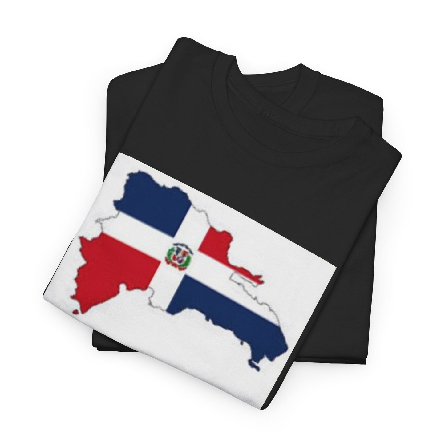 Unisex Heavy Cotton Tee -- Dominican Republic flag and map