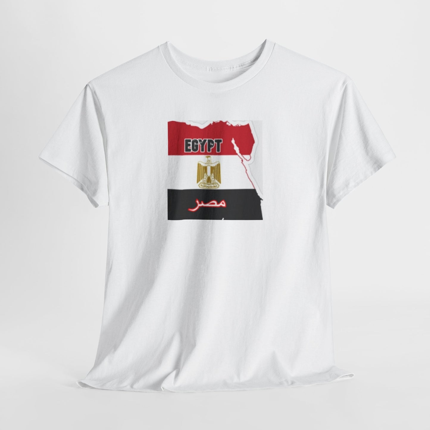 Unisex Heavy Cotton Tee -- Egypt flag and map