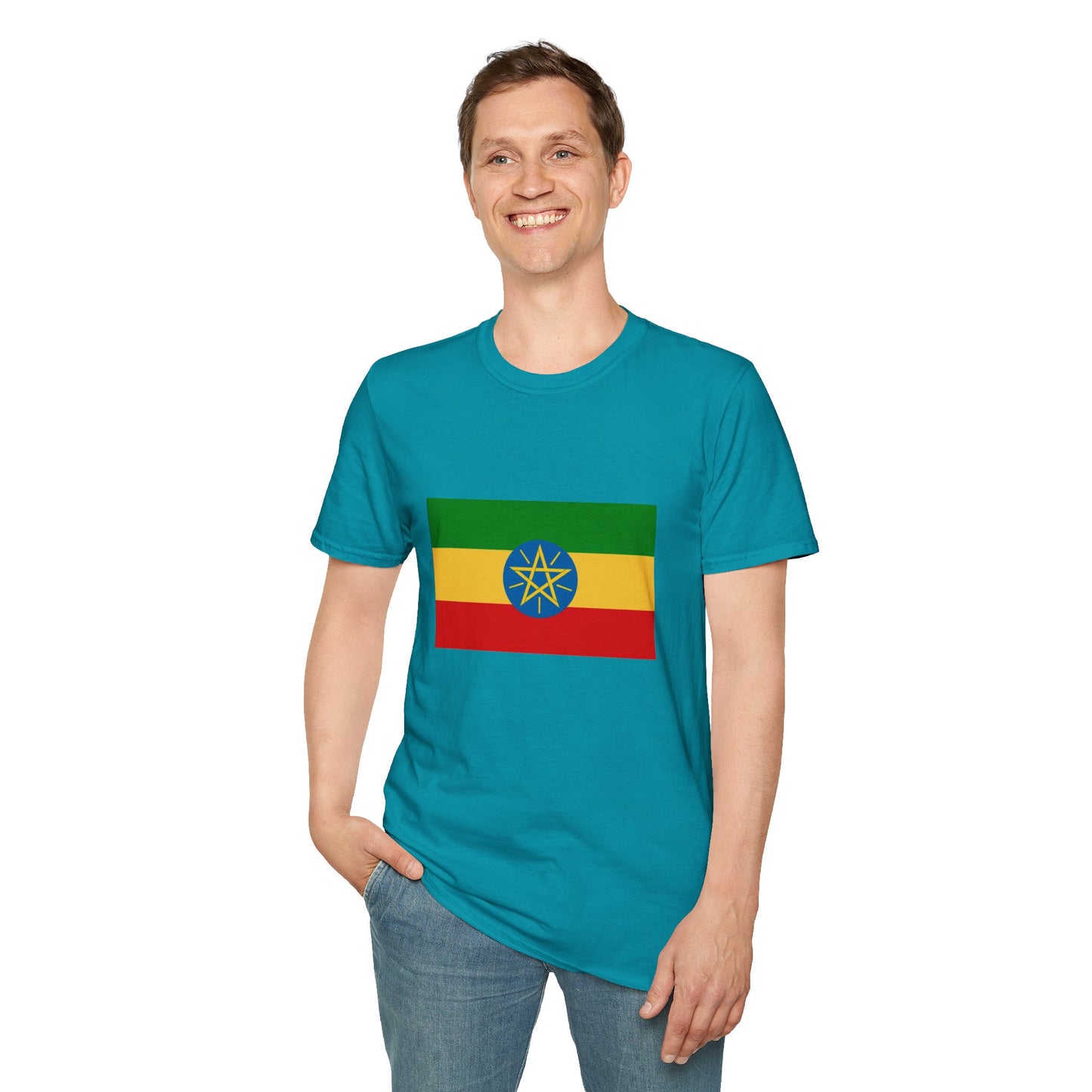 Unisex Softstyle T-Shirt -- Ethiopia Federal Flag