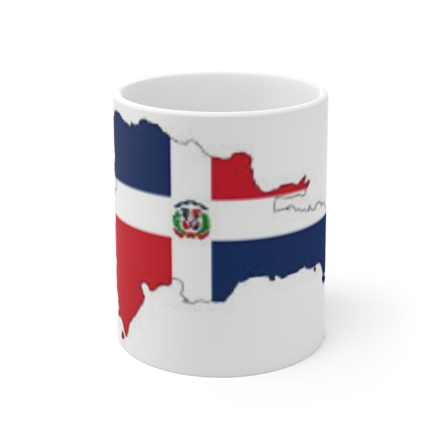 Mug 11oz -- Dominican Republic flag and map