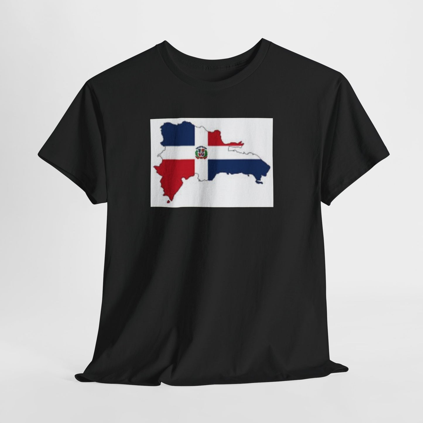 Unisex Heavy Cotton Tee -- Dominican Republic flag and map