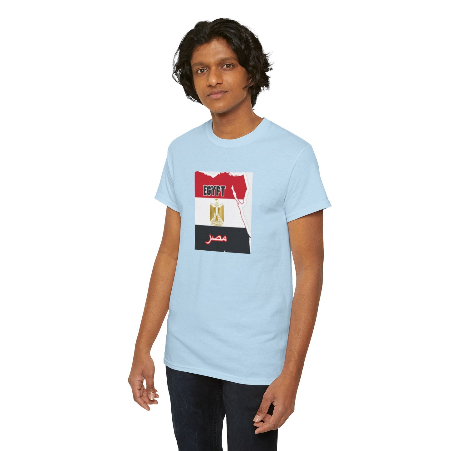 Unisex Heavy Cotton Tee -- Egypt flag and map