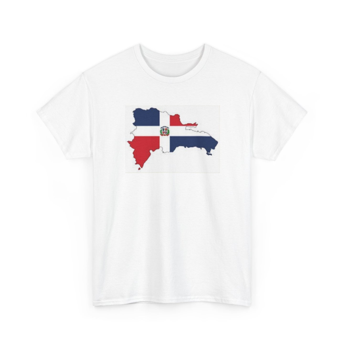 Unisex Heavy Cotton Tee -- Dominican Republic flag and map