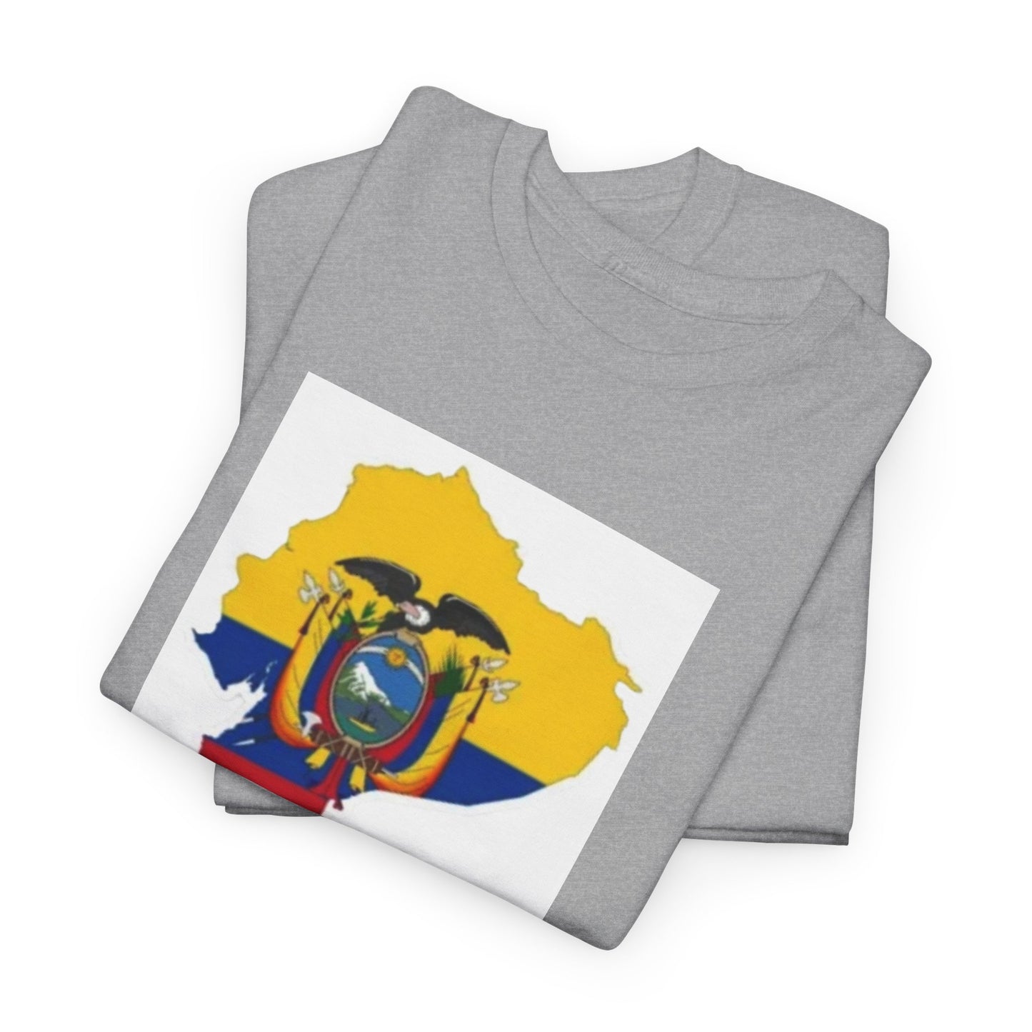 Unisex Heavy Cotton Tee -- Ecuador flag and map